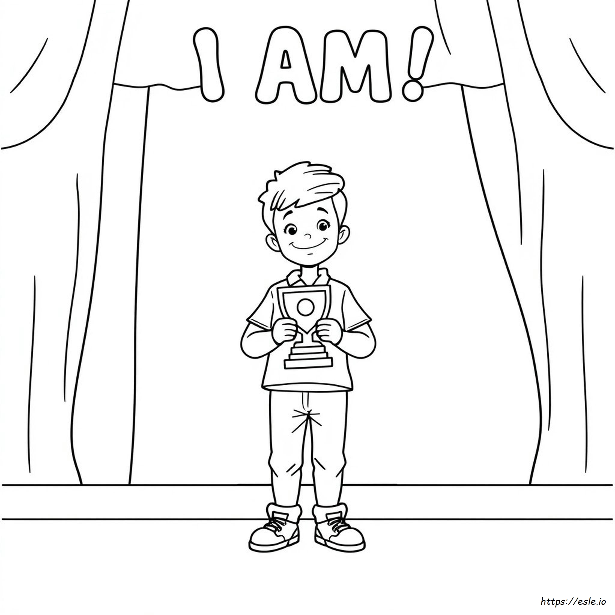 I Am Affirmation Coloring Pages For Boys