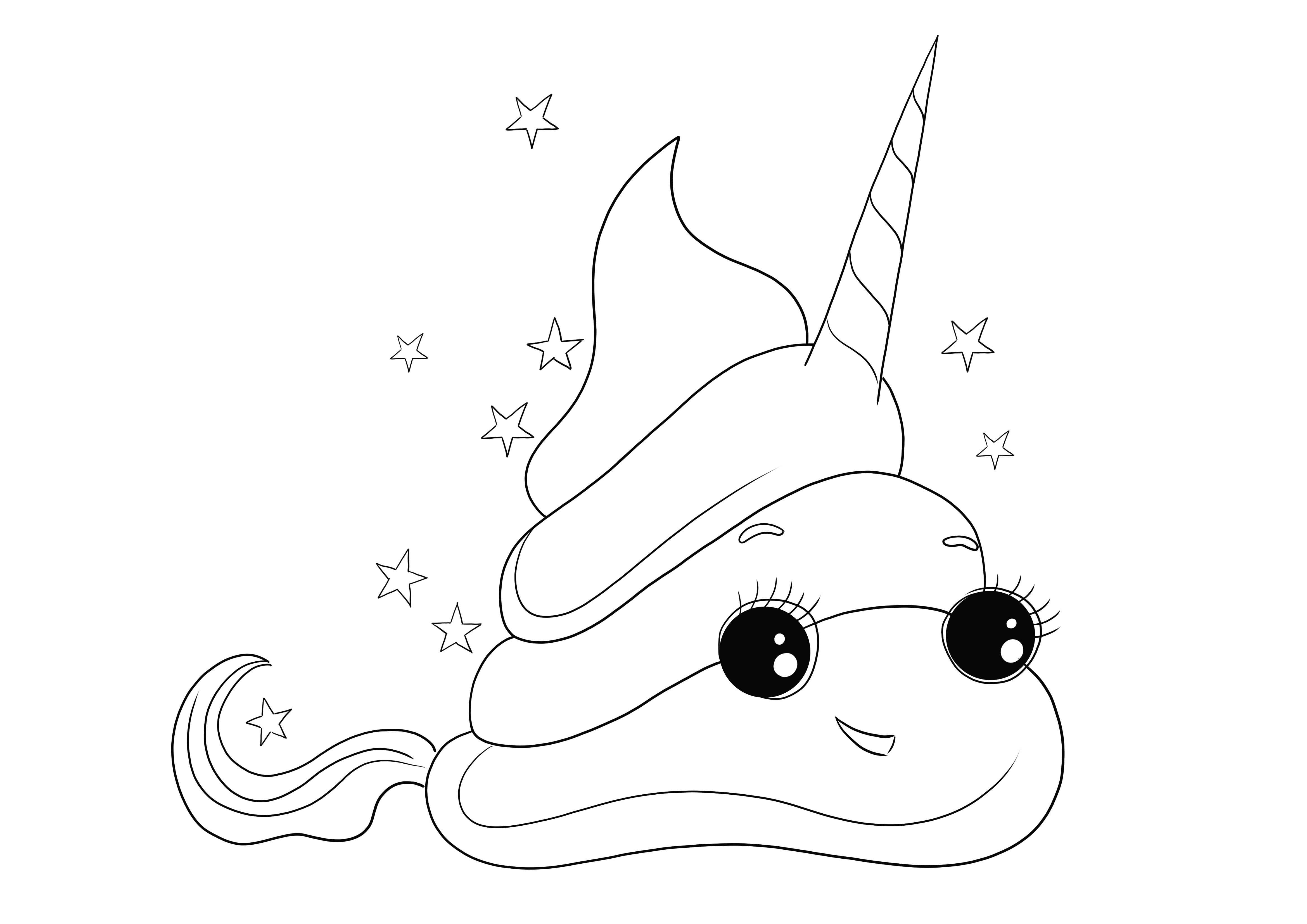 Un caca de unicorn este o foaie de colorat gratuită este un mod distractiv de a-ți petrece timpul