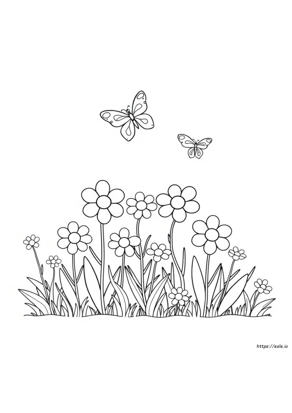Coloring Pages Of Cartoon Flowers