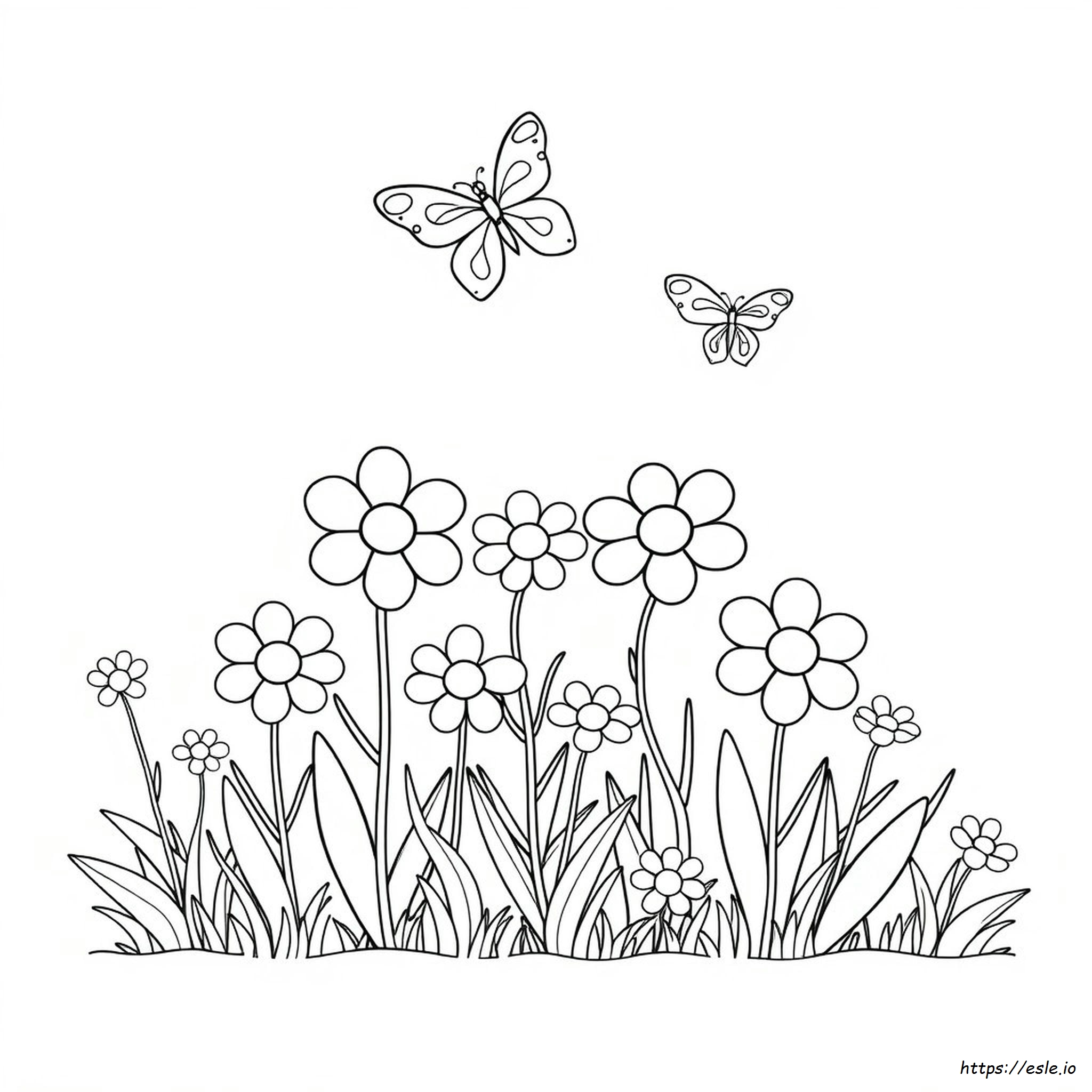 Coloring Pages Of Cartoon Flowers