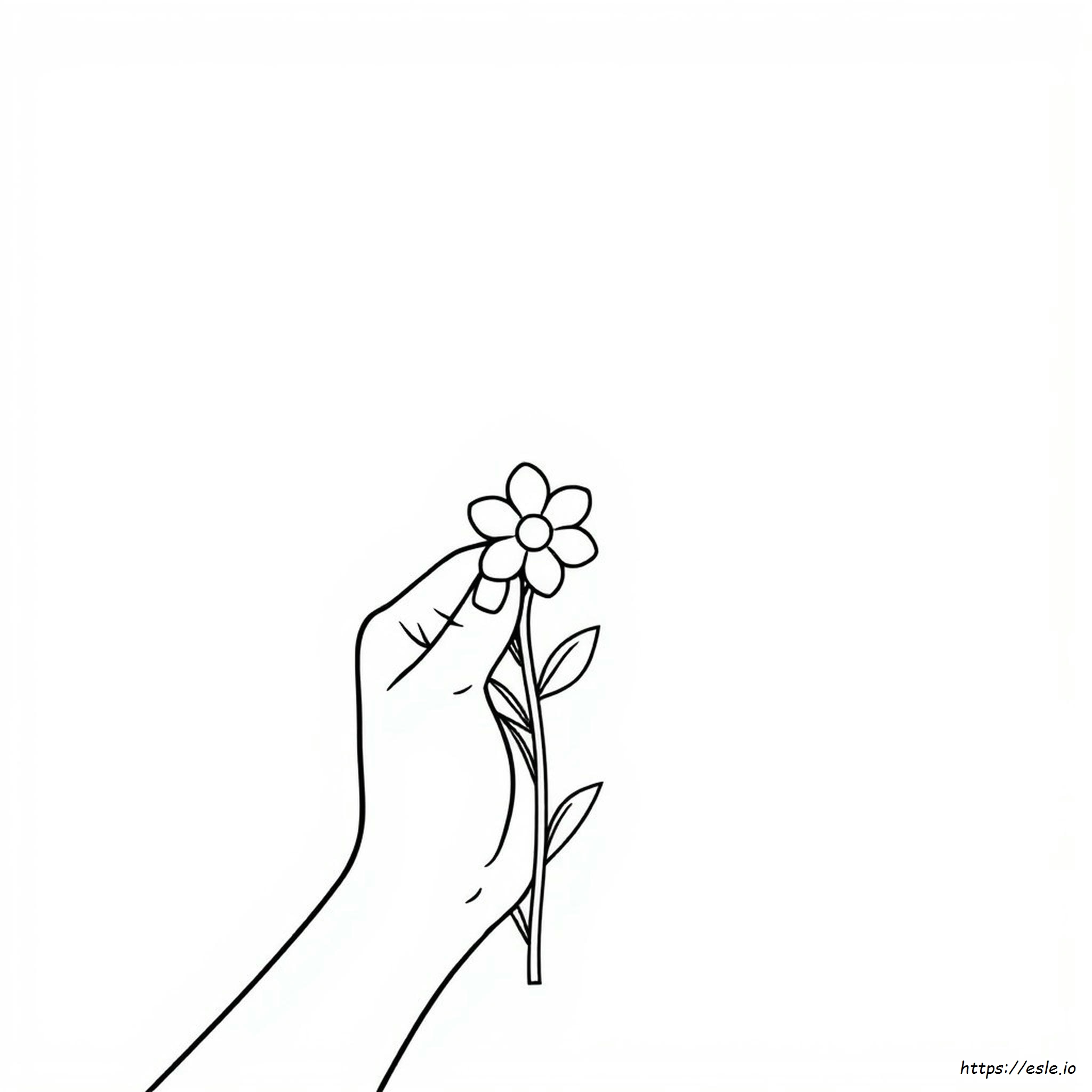 Dibujo Para Colorear De Una Mano