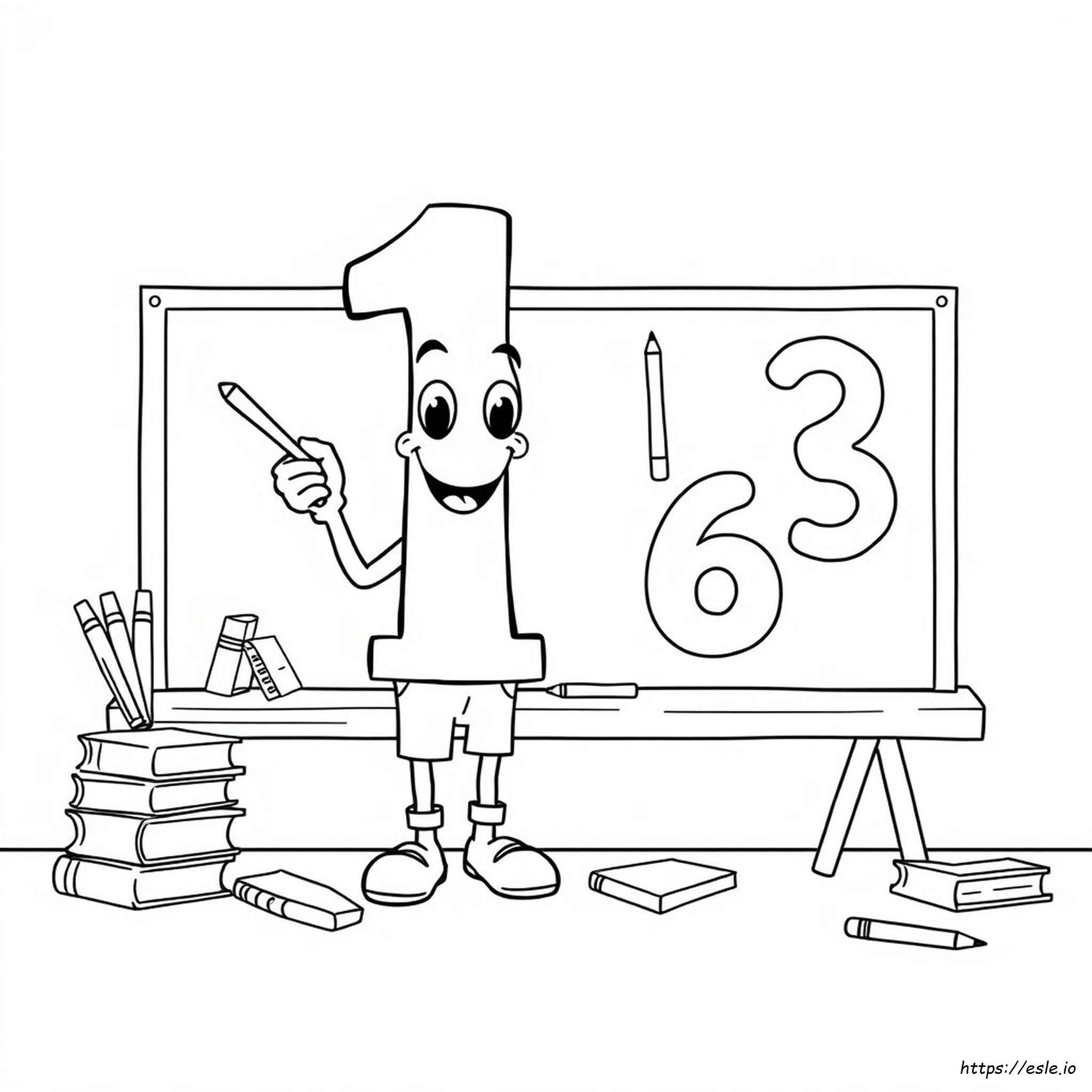 Number 1 Teacher Coloring Pages