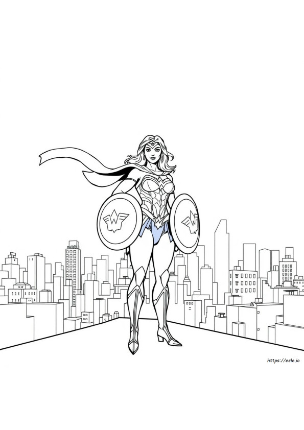 Gal Gadot Wonder Woman Coloring Pages
