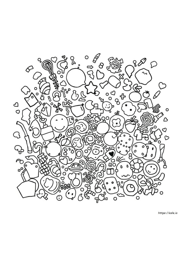Doodle Caos Páginas Para Colorear