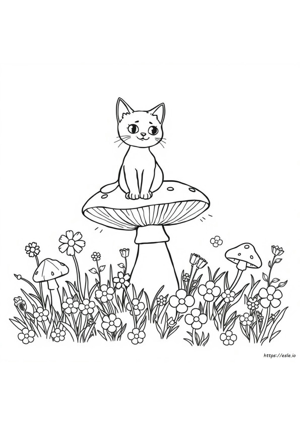 Gatti Fungo Disegni Da Colorare