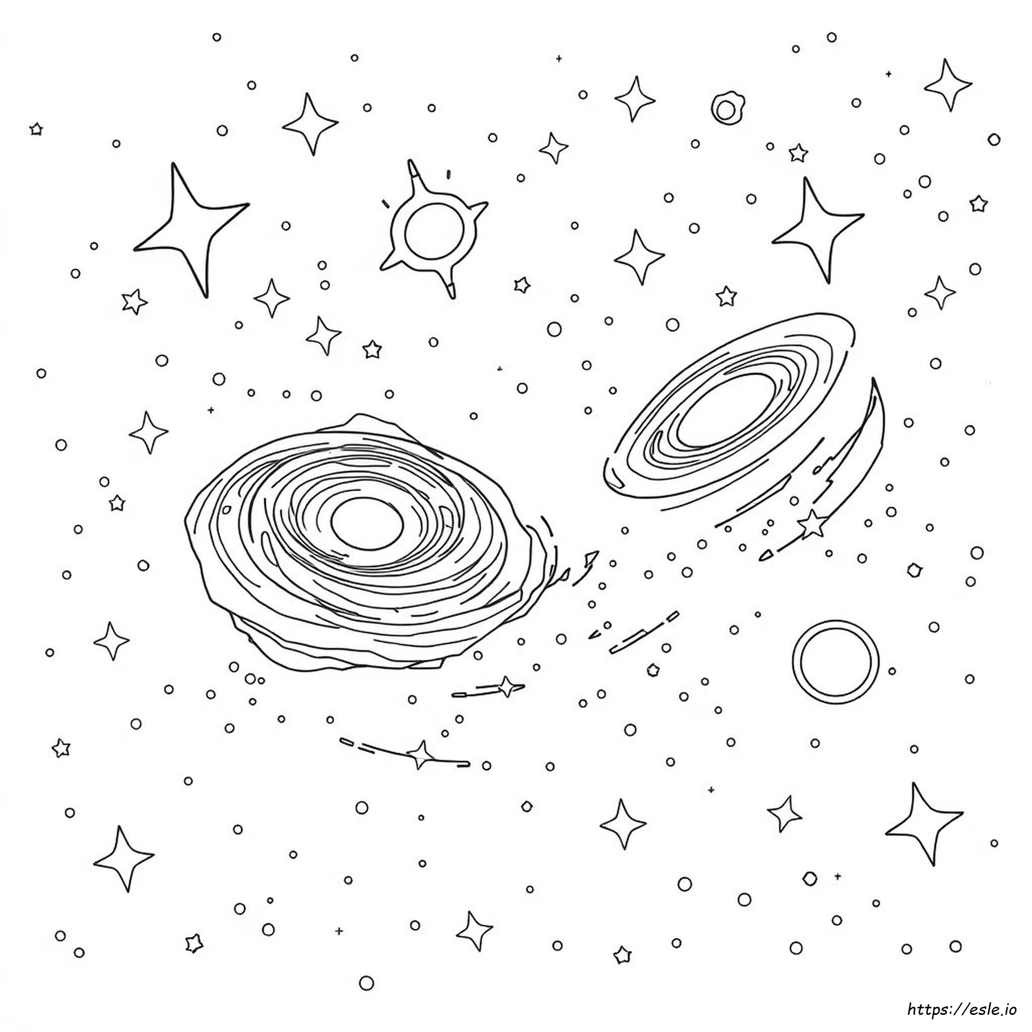 Galaxy Space Coloring Pages