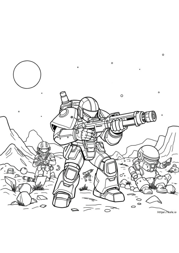 Space Marine Kleurplaat