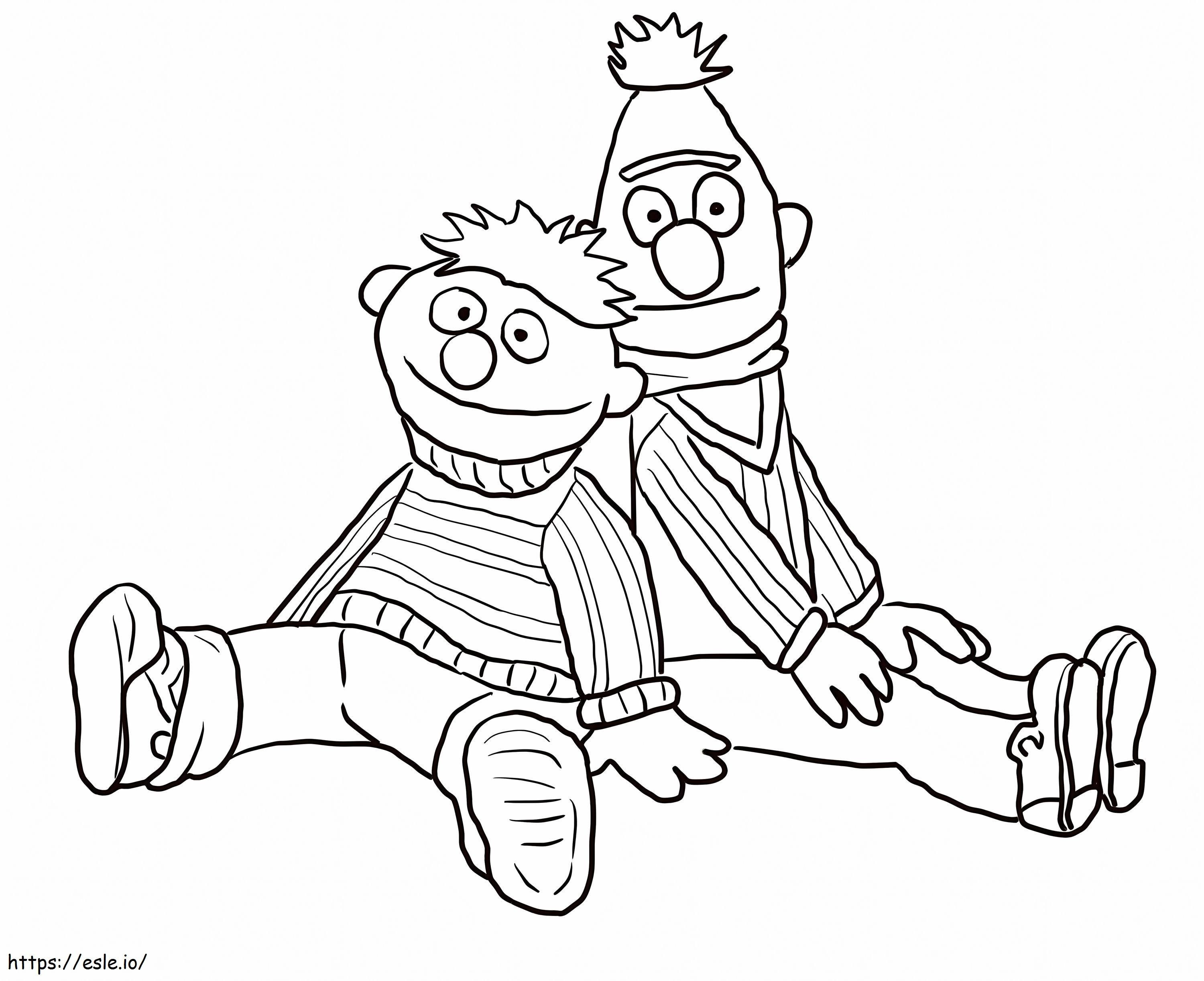  Bert en Ernie kleurplaat kleurplaat
