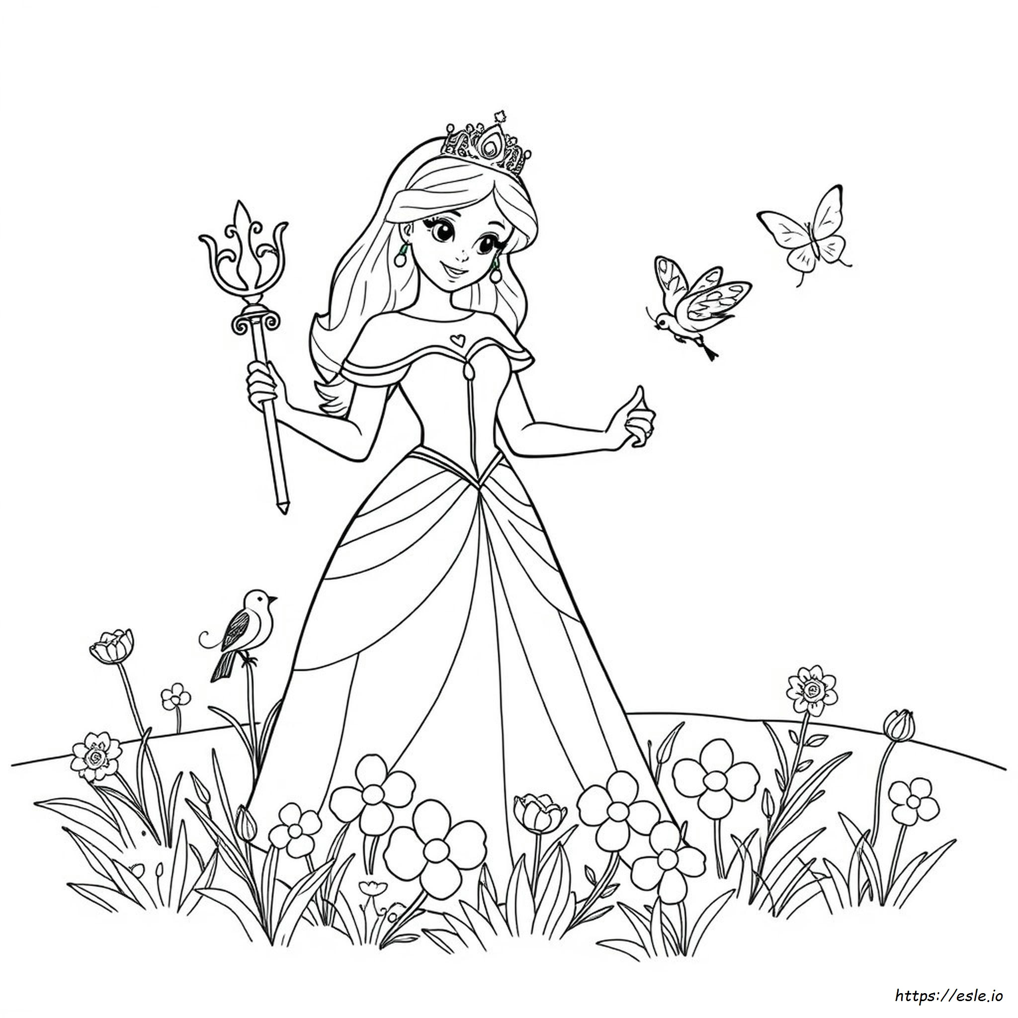 Coloring Basic Princess Free Princess Coloring Pages Simple