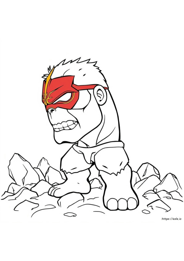 Coloring Hulk Mask
