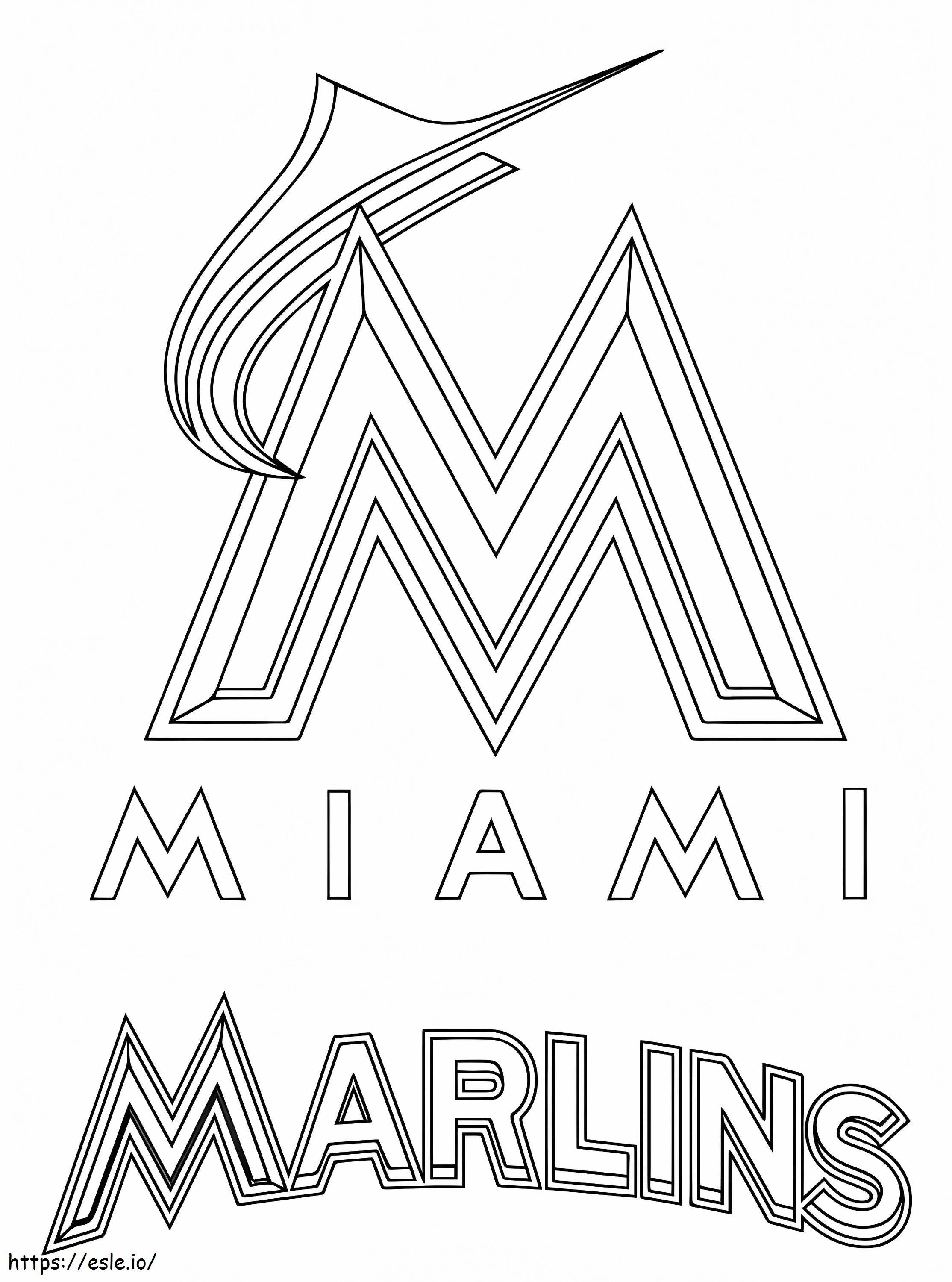 Logotipo de los Marlins de Miami para colorear