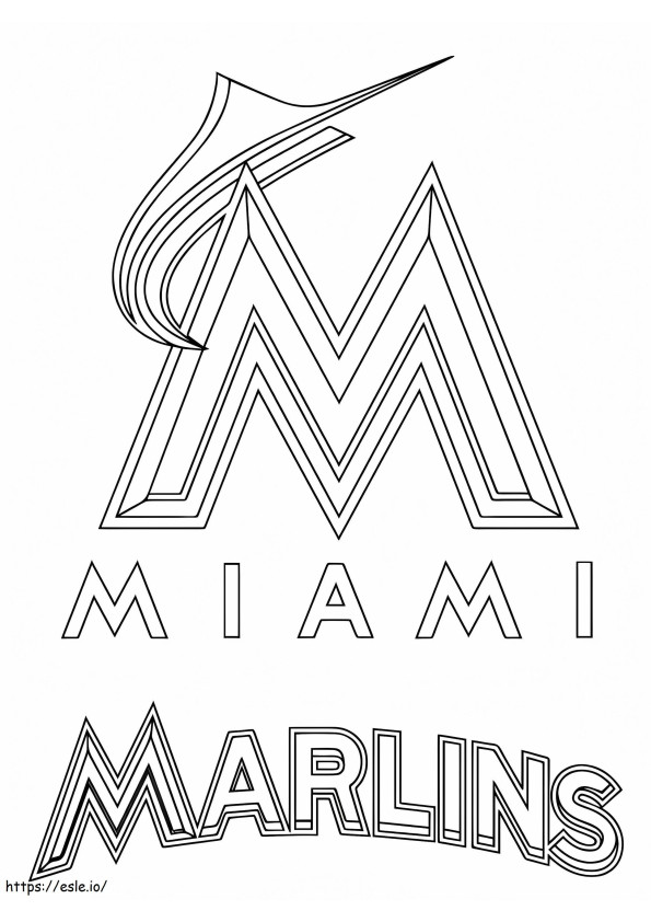Logo-ul Miami Marlins de colorat