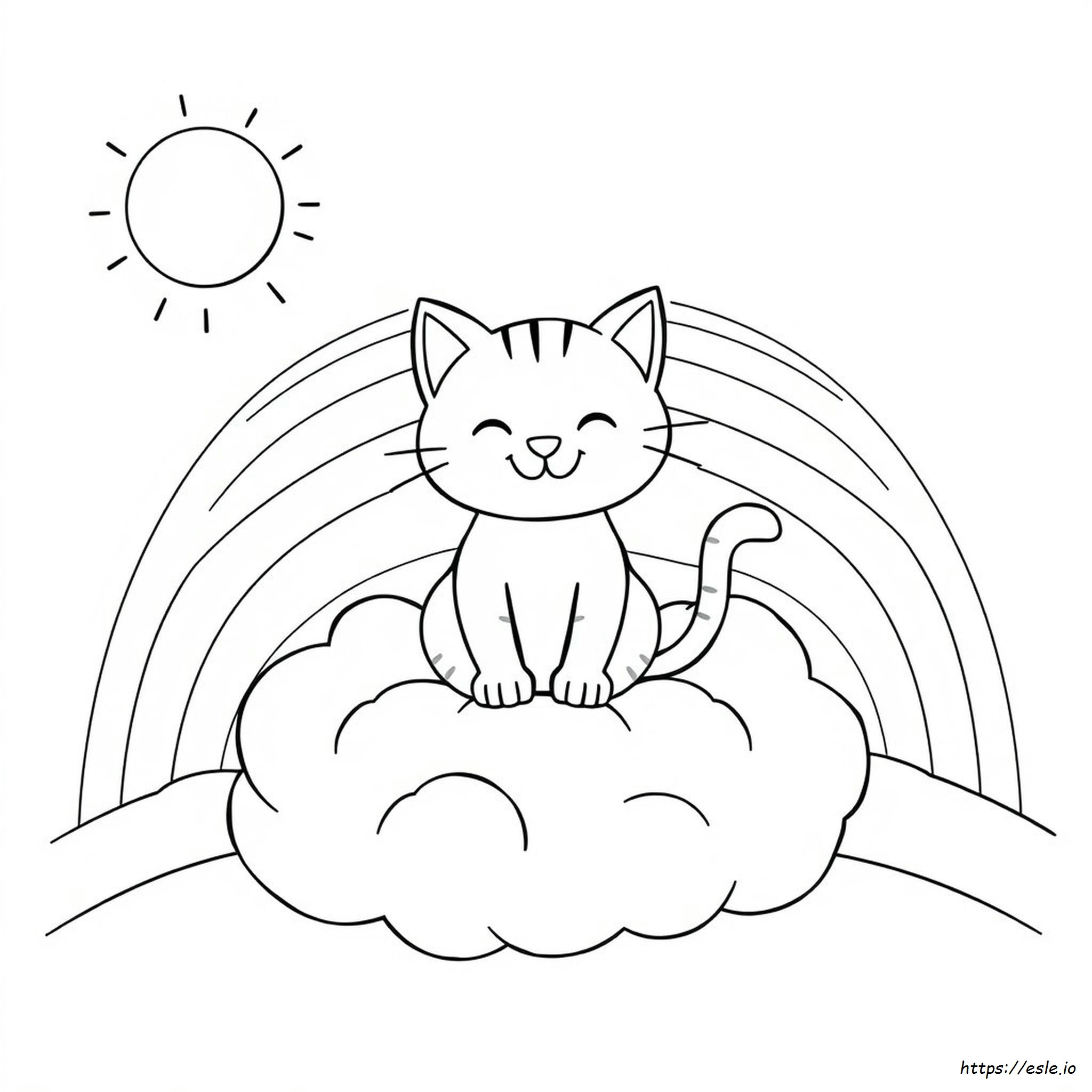 Cute Cloud Colouring Page for Kids
