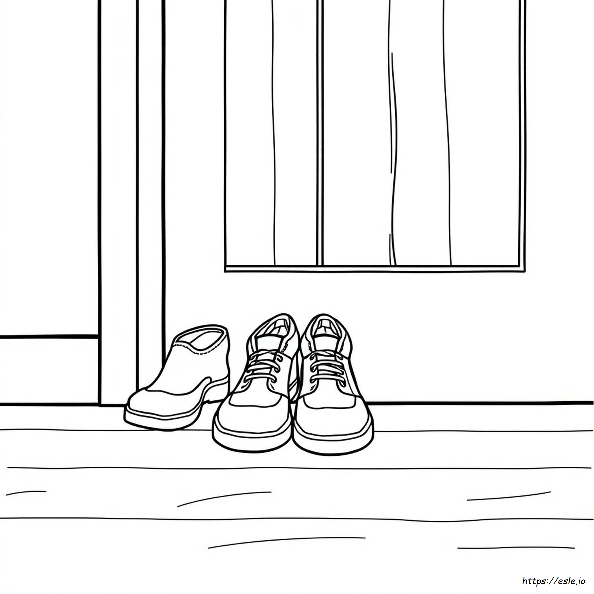 Shoes Colouring Page