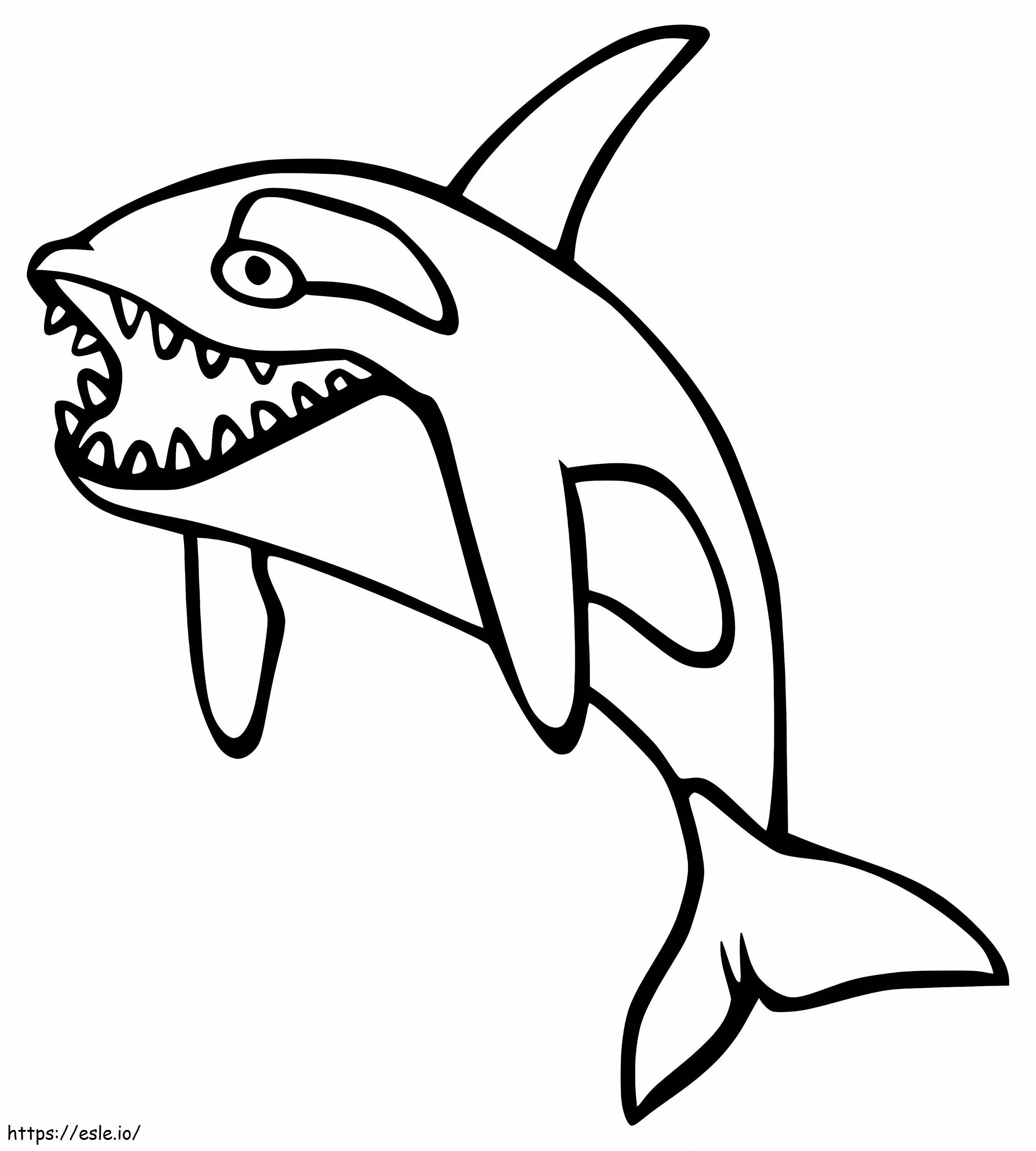 Fierce Killer Whale coloring page