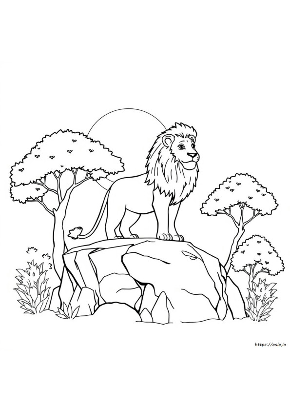 Detalladas Páginas De Leones Para Colorear