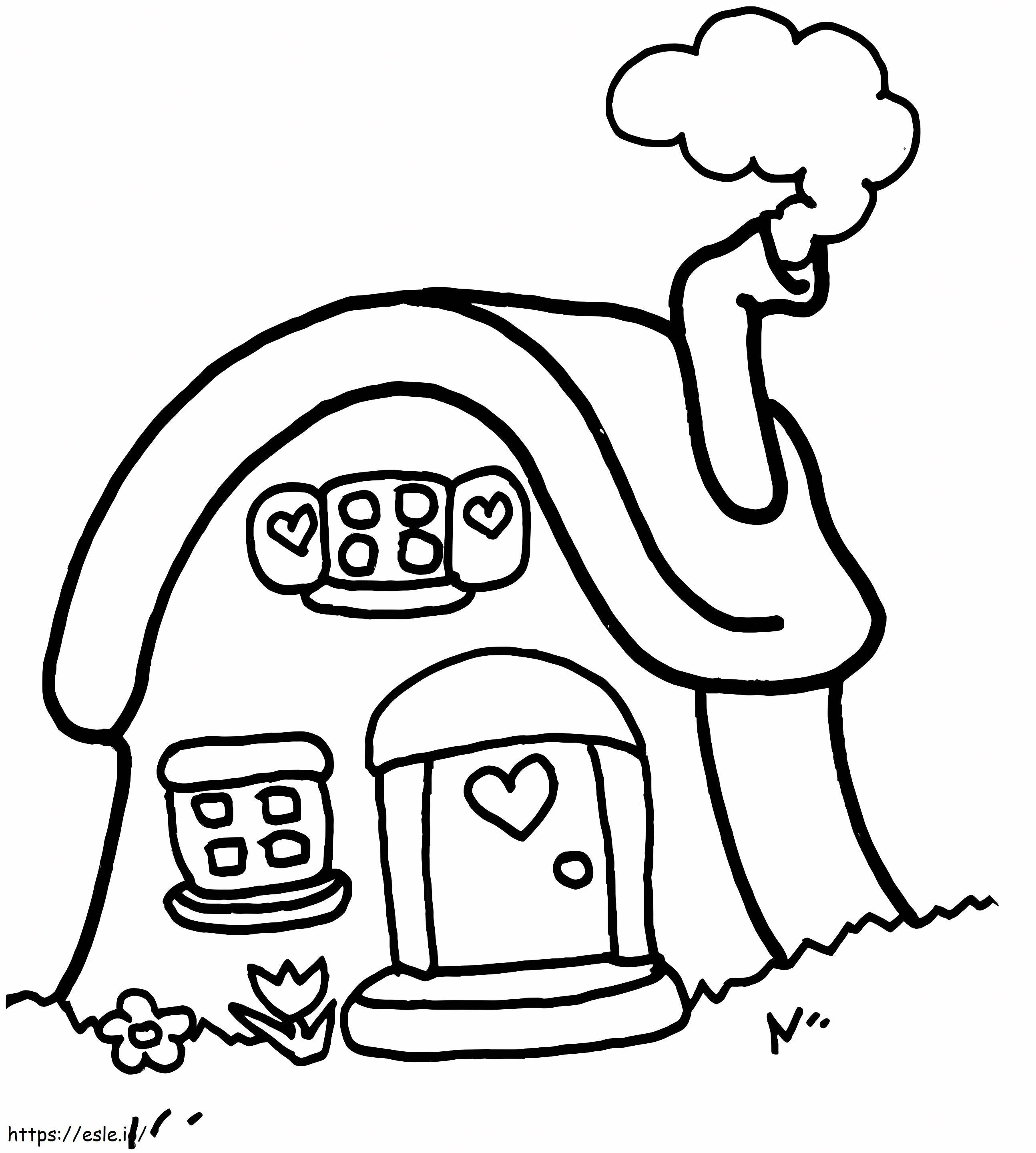 Little Cottage coloring page