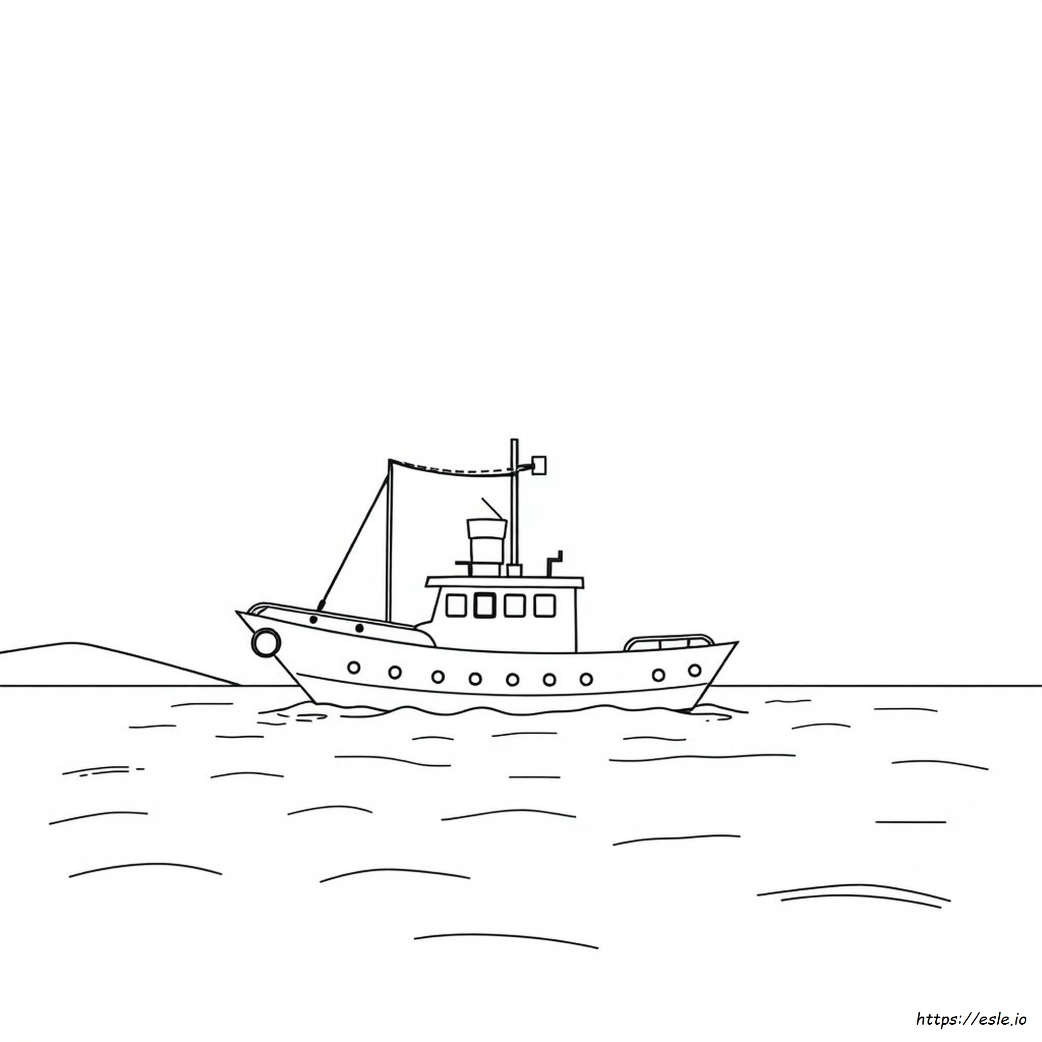 Dibujo Para Colorear De Un Barco