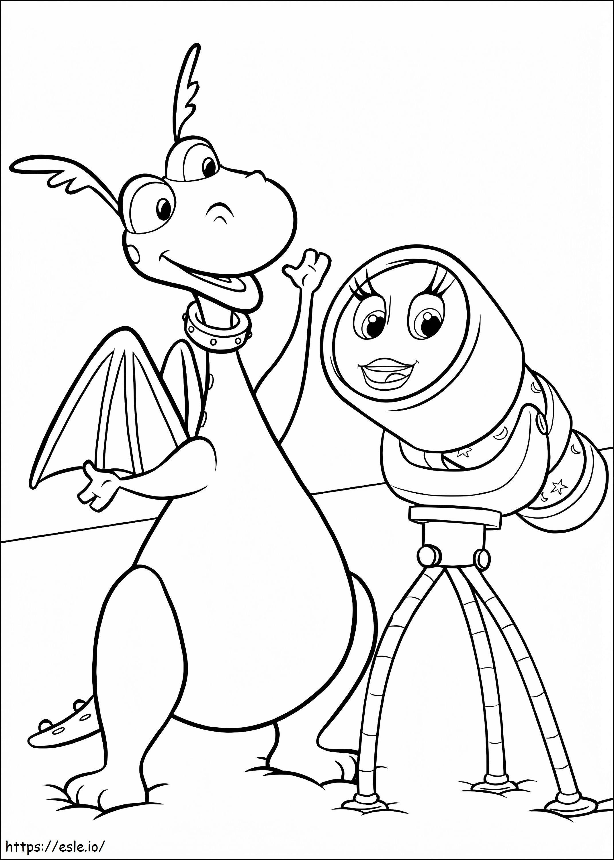 Aurora And Stuffy From Doc McStuffins coloring page