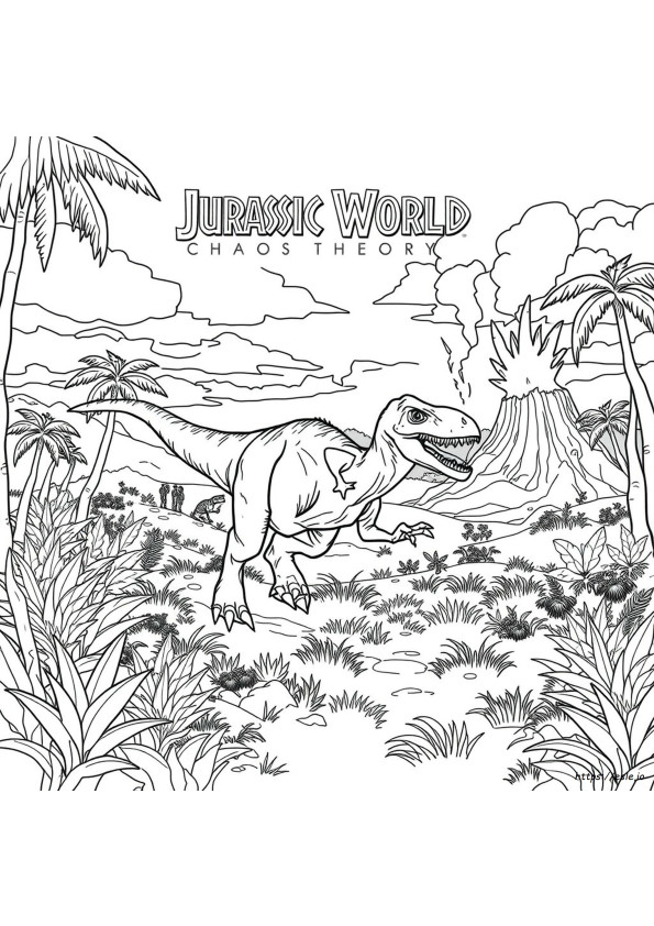 Jurassic World Kaos Teorisi Boyama Sayfaları