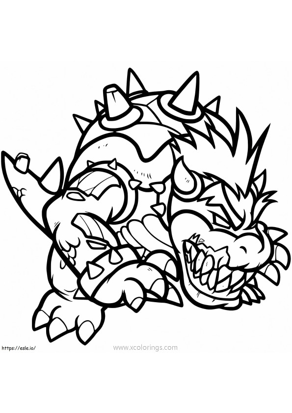 Monster Bowser coloring page