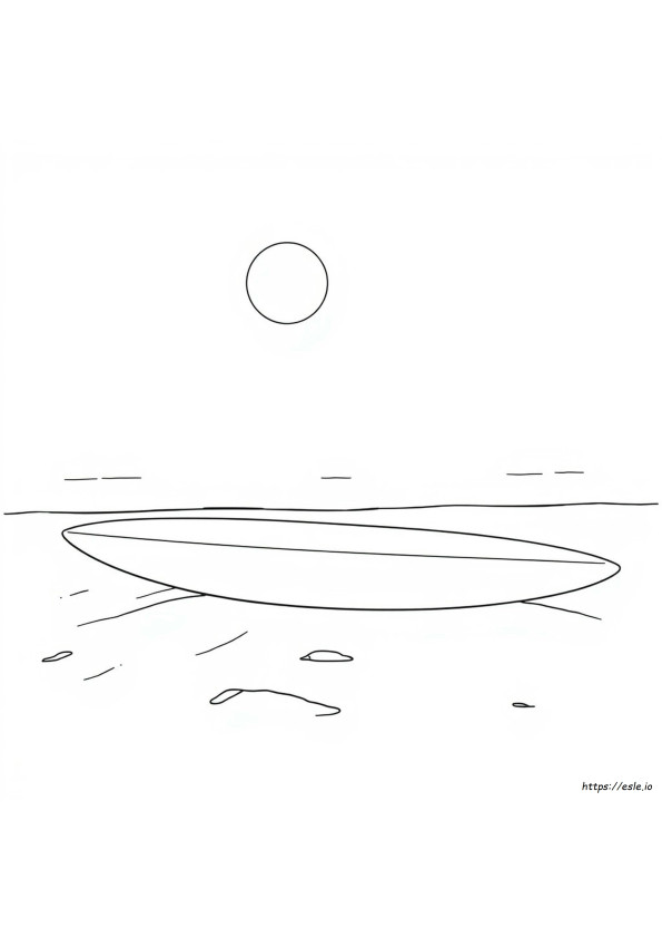 ブランク サーフボードの塗り絵