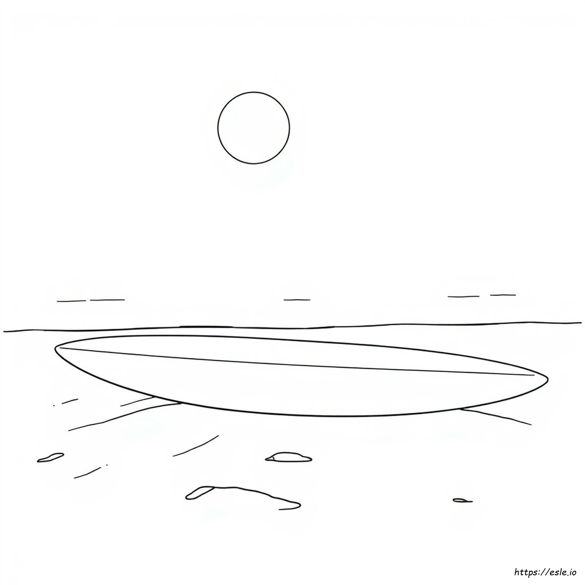 Blank Surfboard Coloring Page