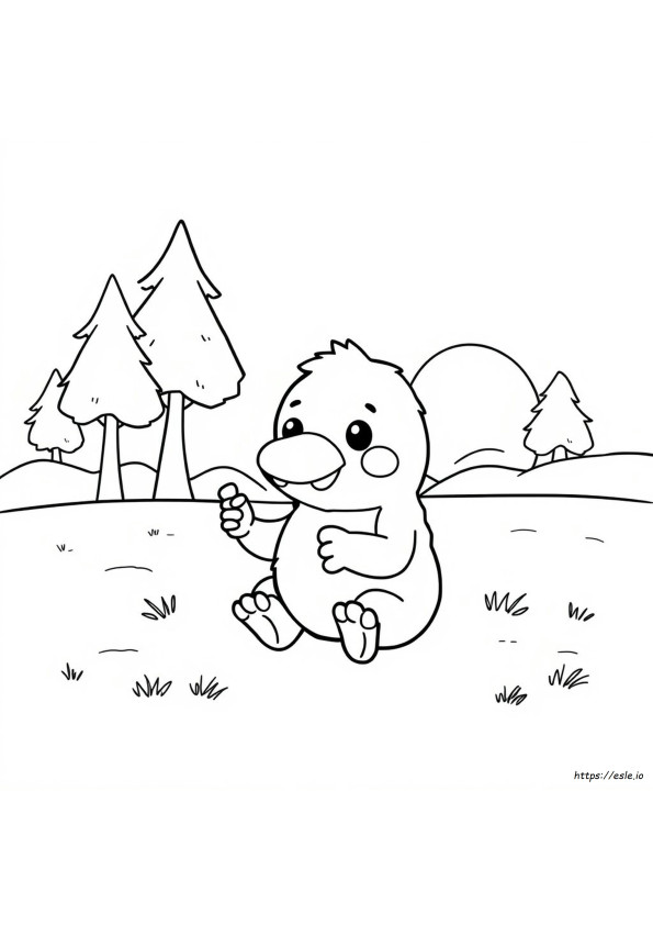 Cute Grogu Coloring Page