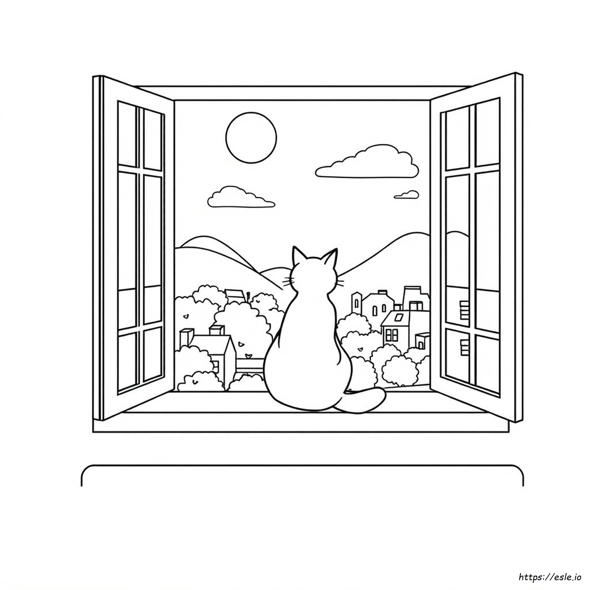Hojas De Gatos Para Colorear