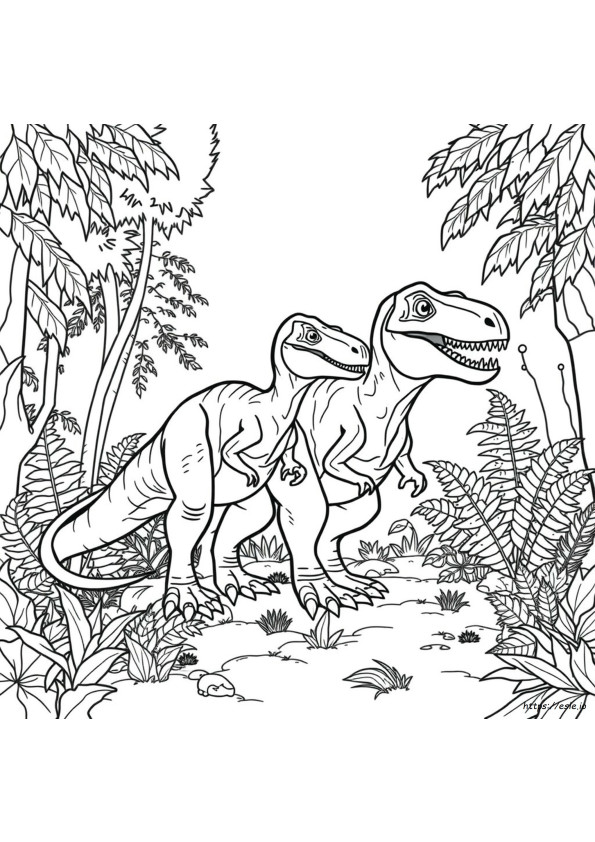 Raptor Jurassic World Dinosaurusten Värityskuvat