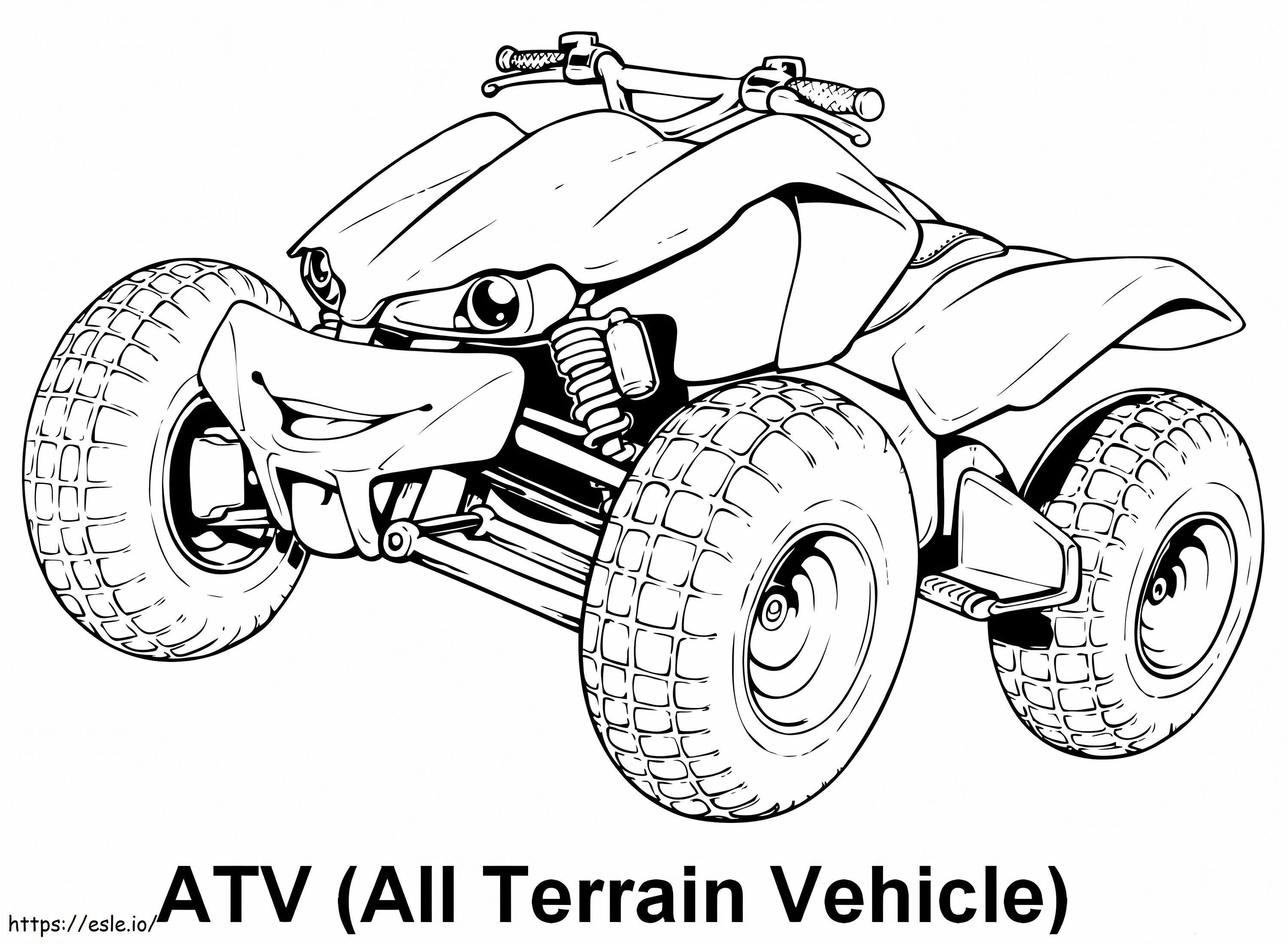 Quad ATV gratuit de colorat