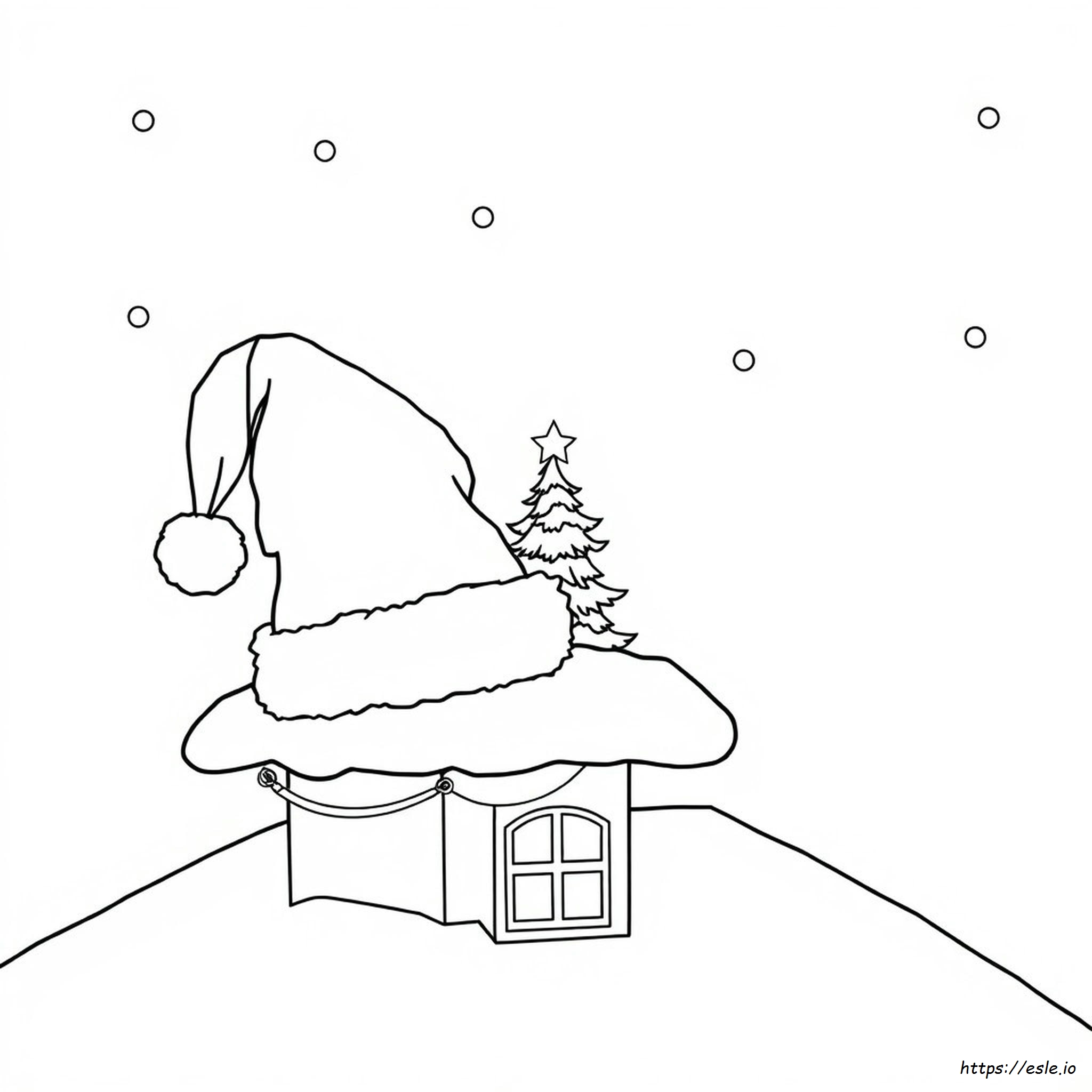 Santa Hat For Coloring