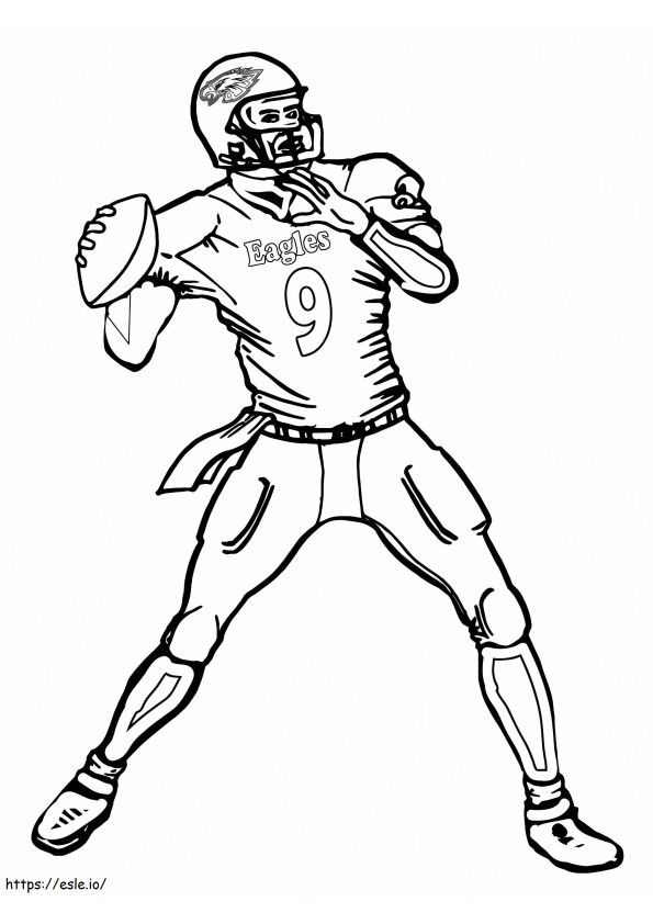 Philadelphia Eagles Player coloring page