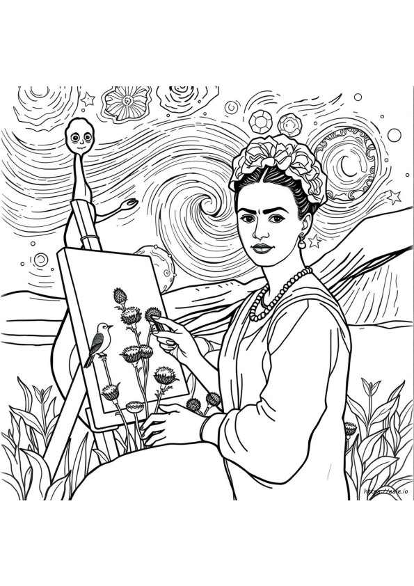 Famous Paintings Coloring Pages
