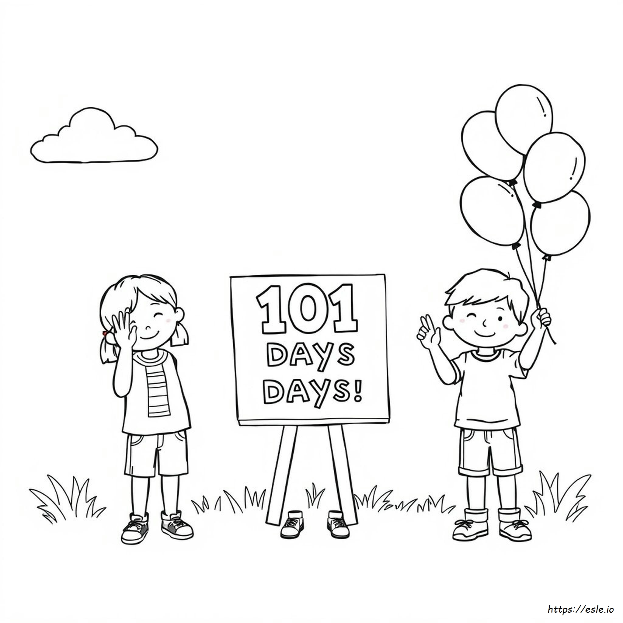 101 Hari Sekolah Gambar Mewarnai