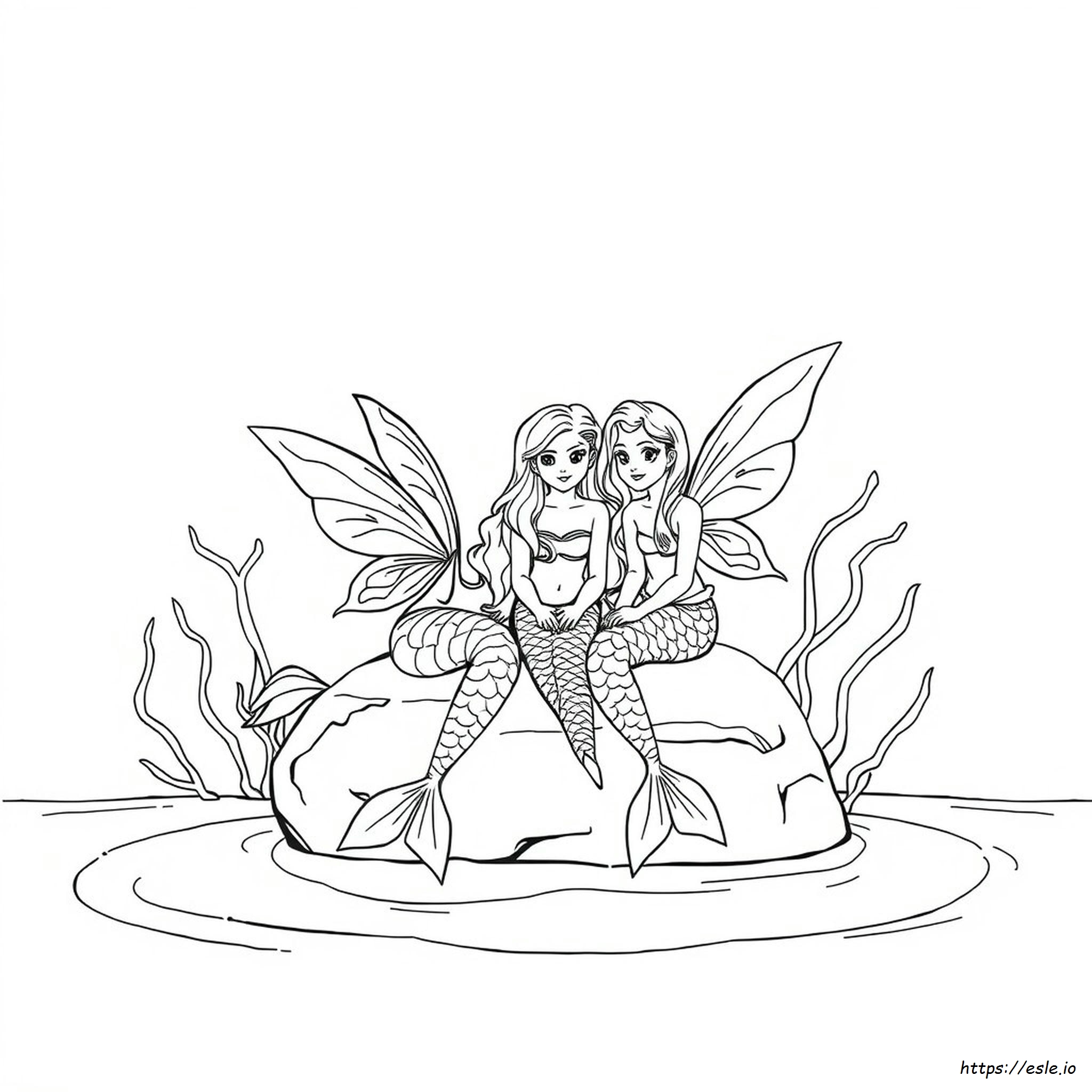 Mermaid Fairy Coloring Page