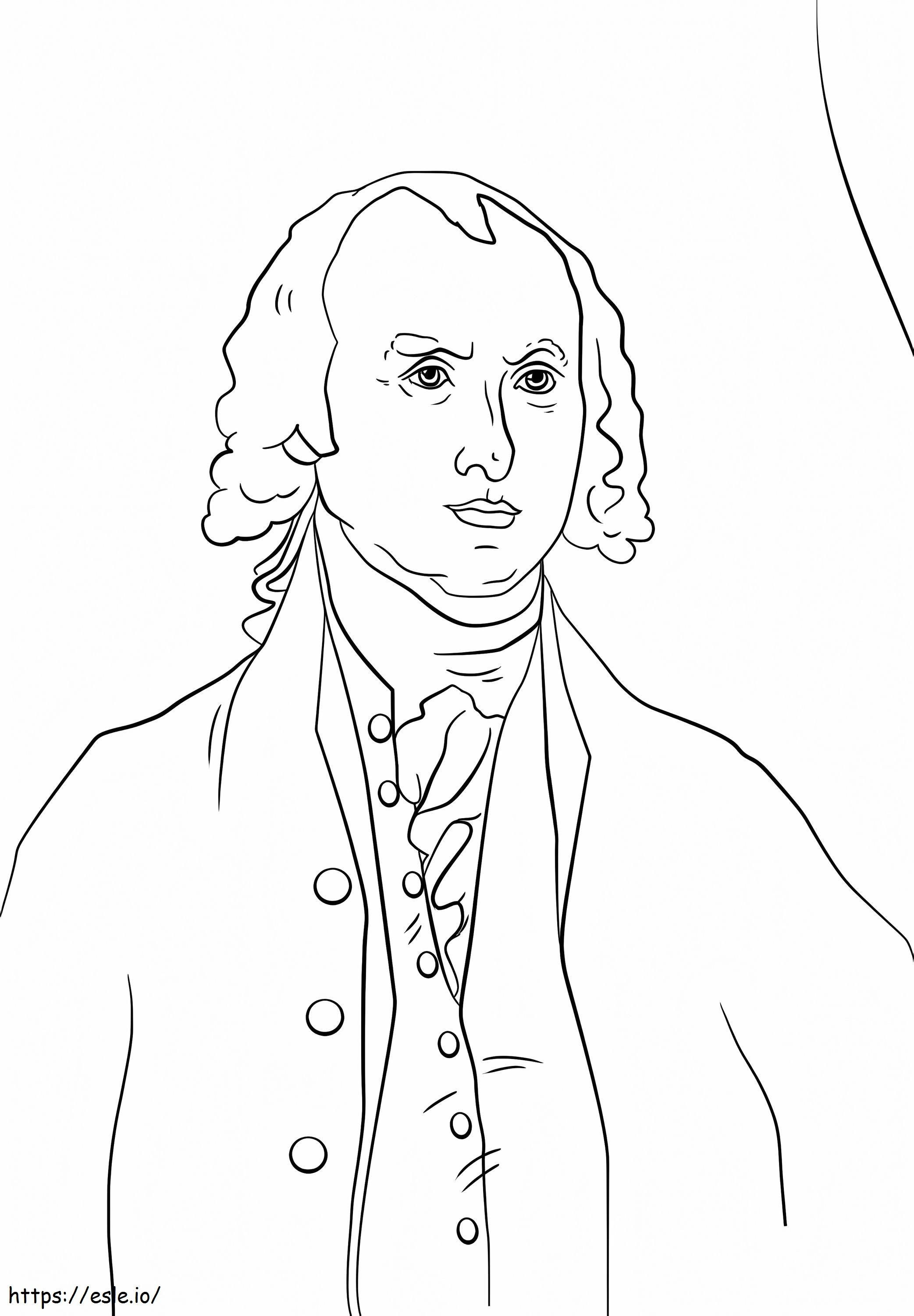 Președintele James Madison de colorat