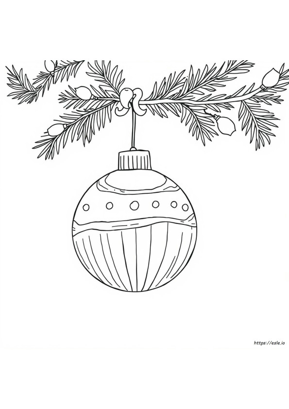 Weihnachtskugel Ausmalbild