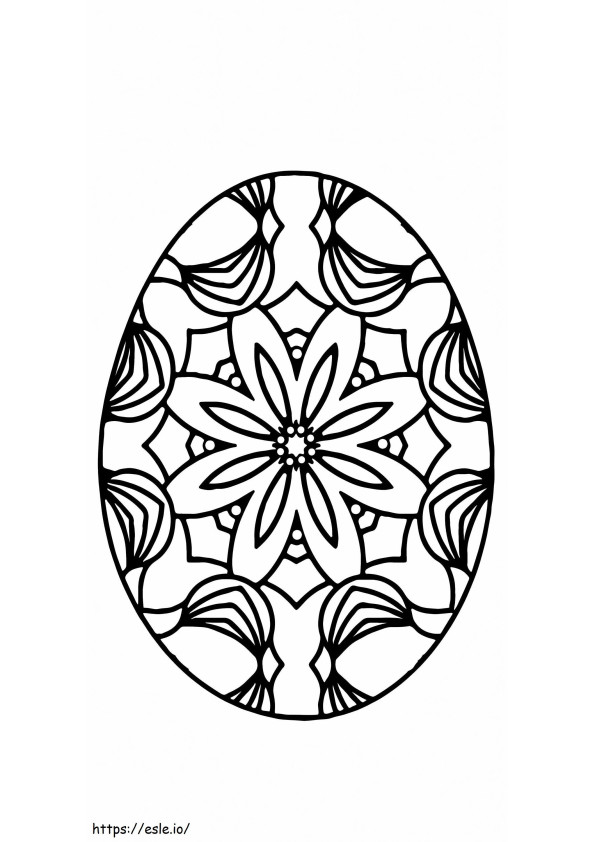 Padrões de flores de ovos de Páscoa imprimíveis 5 para colorir