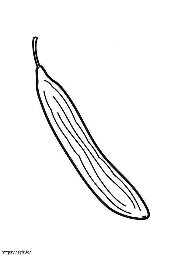 Long Cucumber coloring page