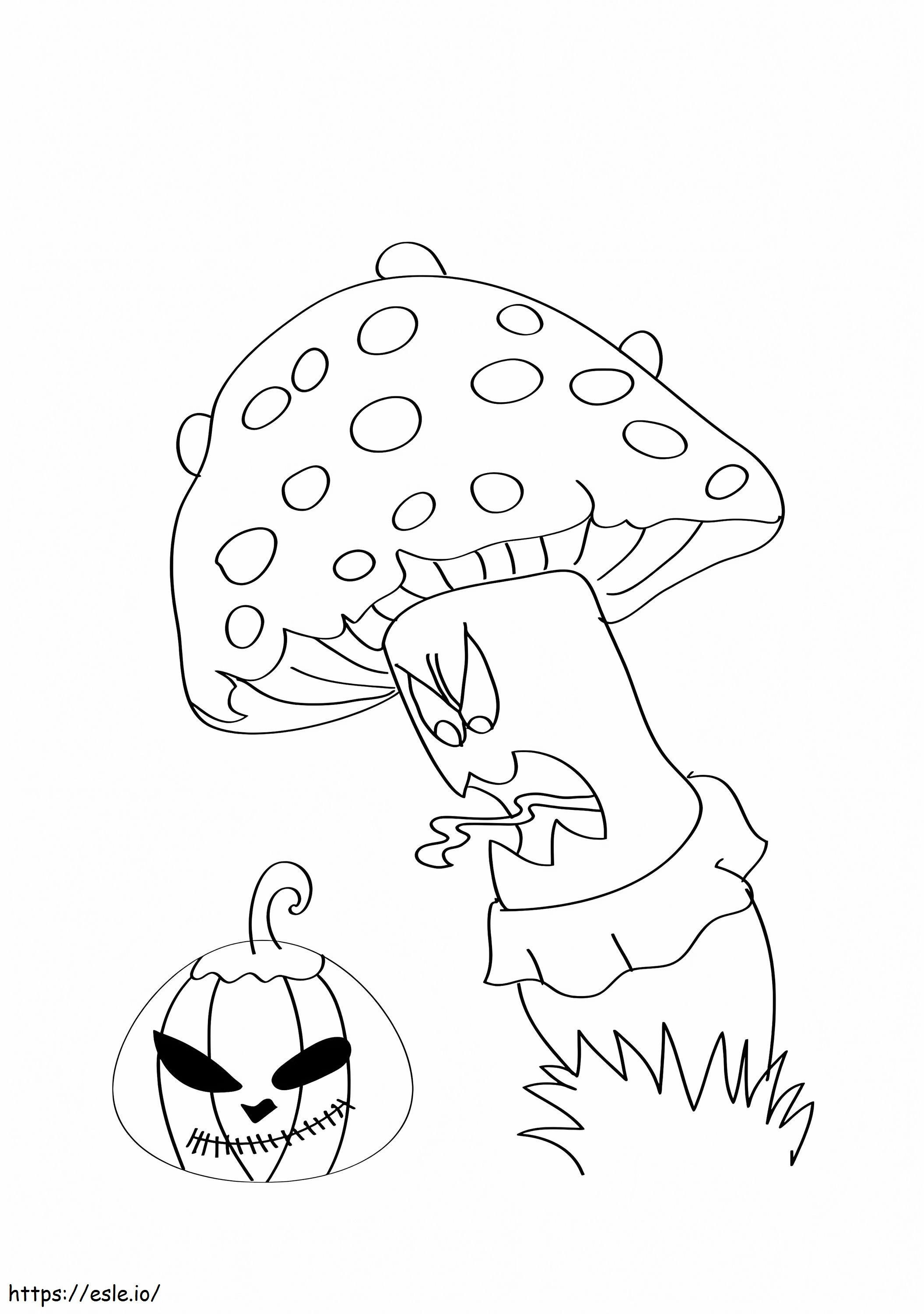 The Fairy Tale Mushrooms 16 A4 coloring page