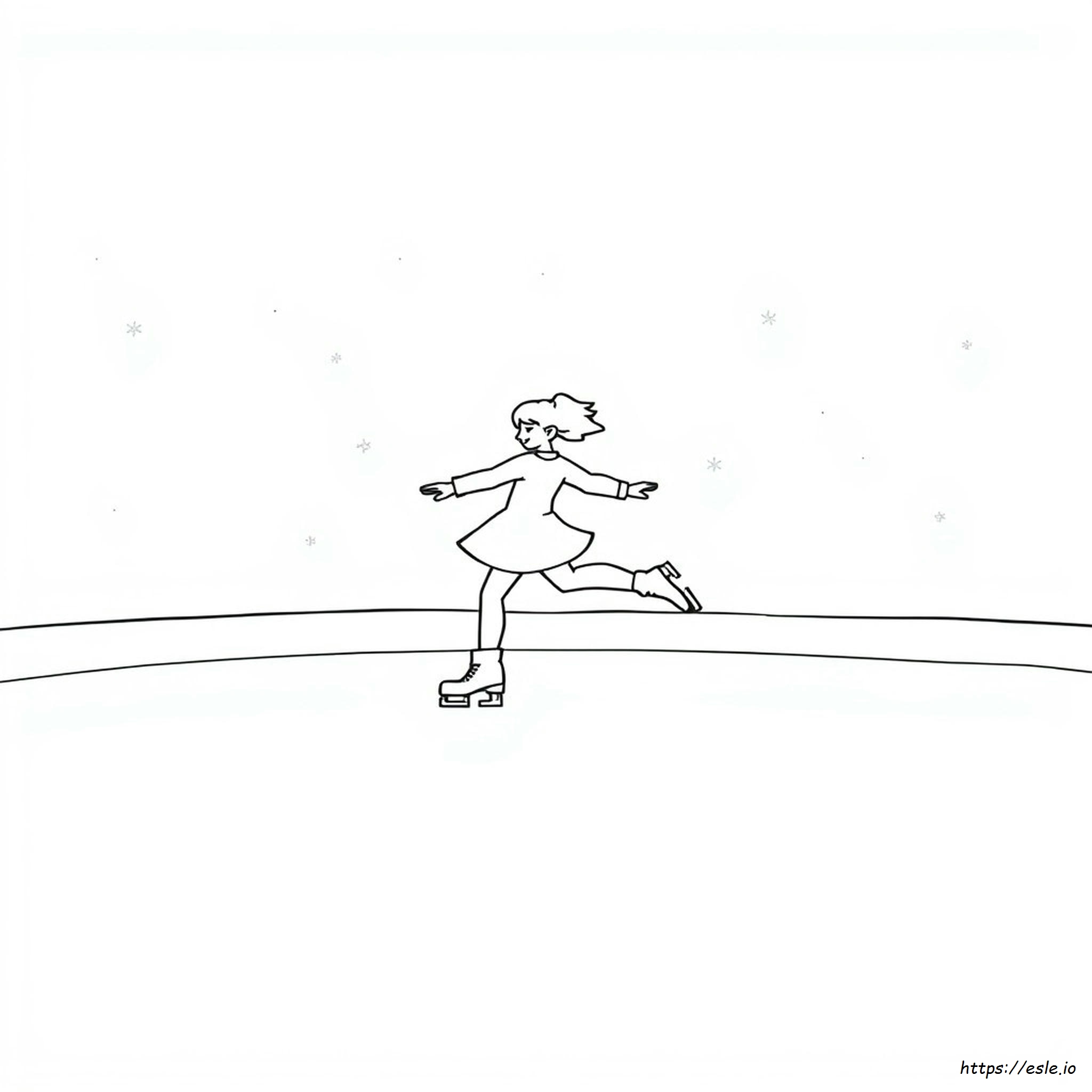 Figure Skating Ice Skating Coloring Pages