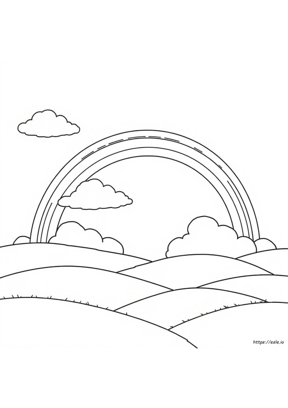 Free Coloring Pages Of A Rainbow