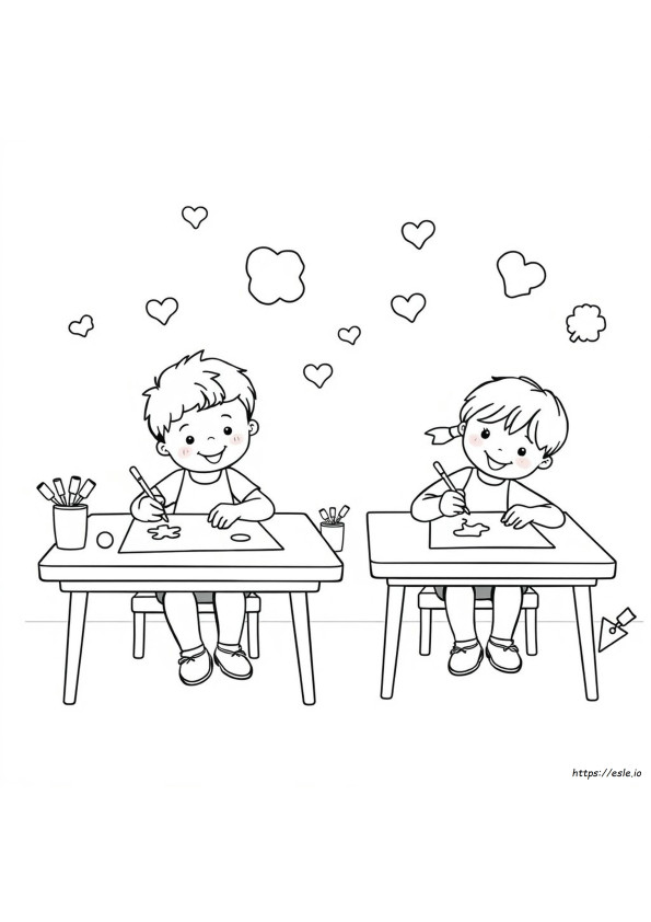 Art Coloring Pages For Kindergarten