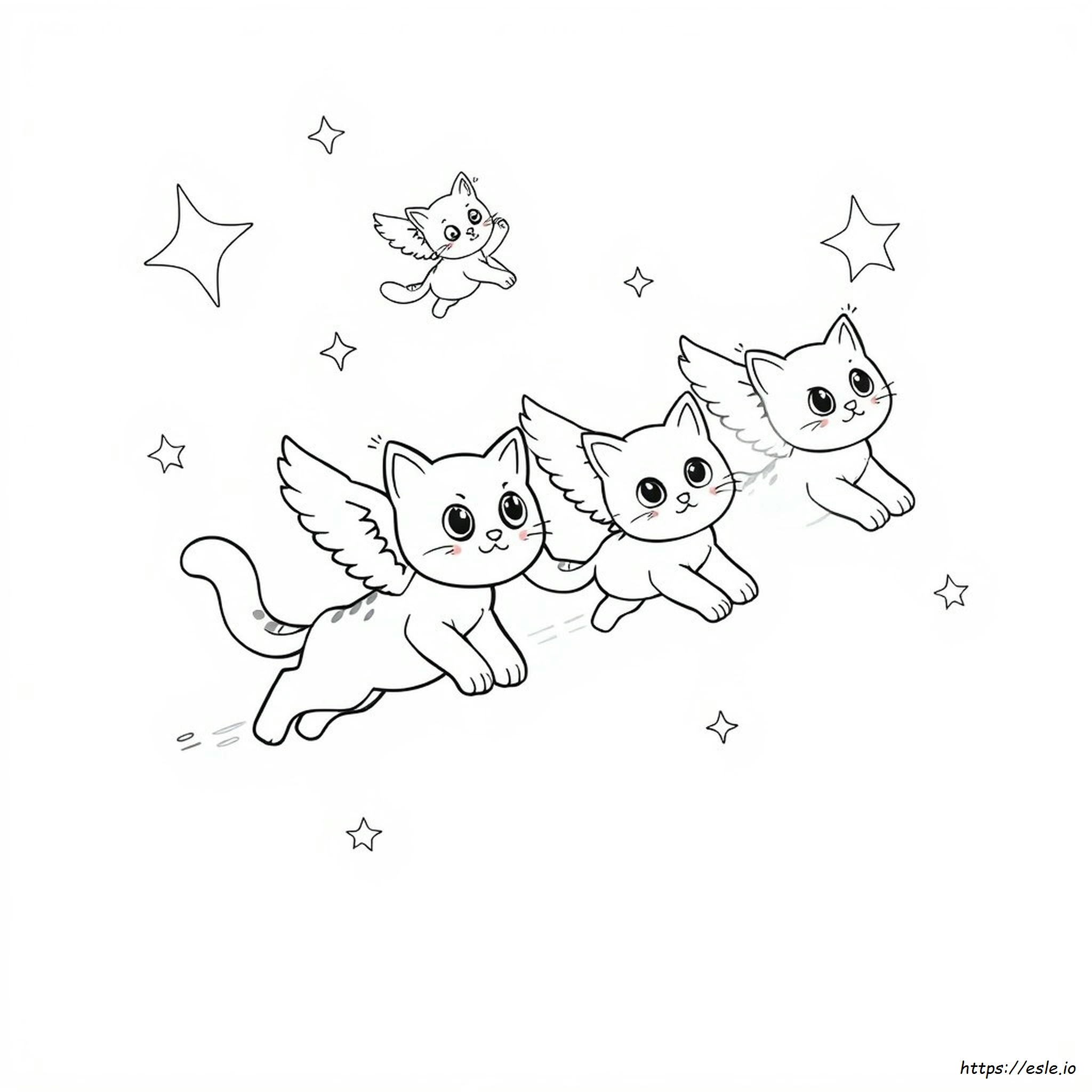 Súper Gatitos Páginas Para Colorear Gratis