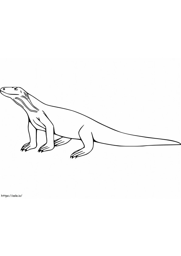 Coloriage Dragon de Komodo facile à imprimer dessin