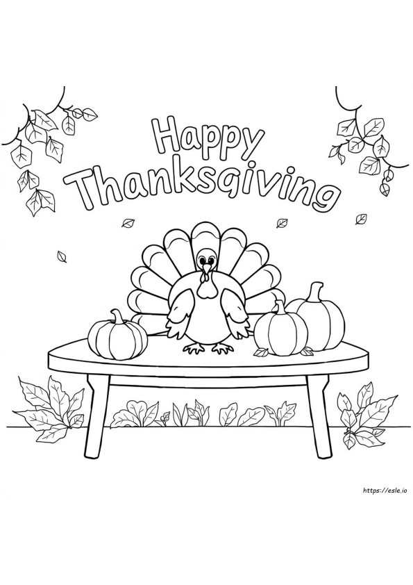 Happy Thanksgiving Coloring Sheet