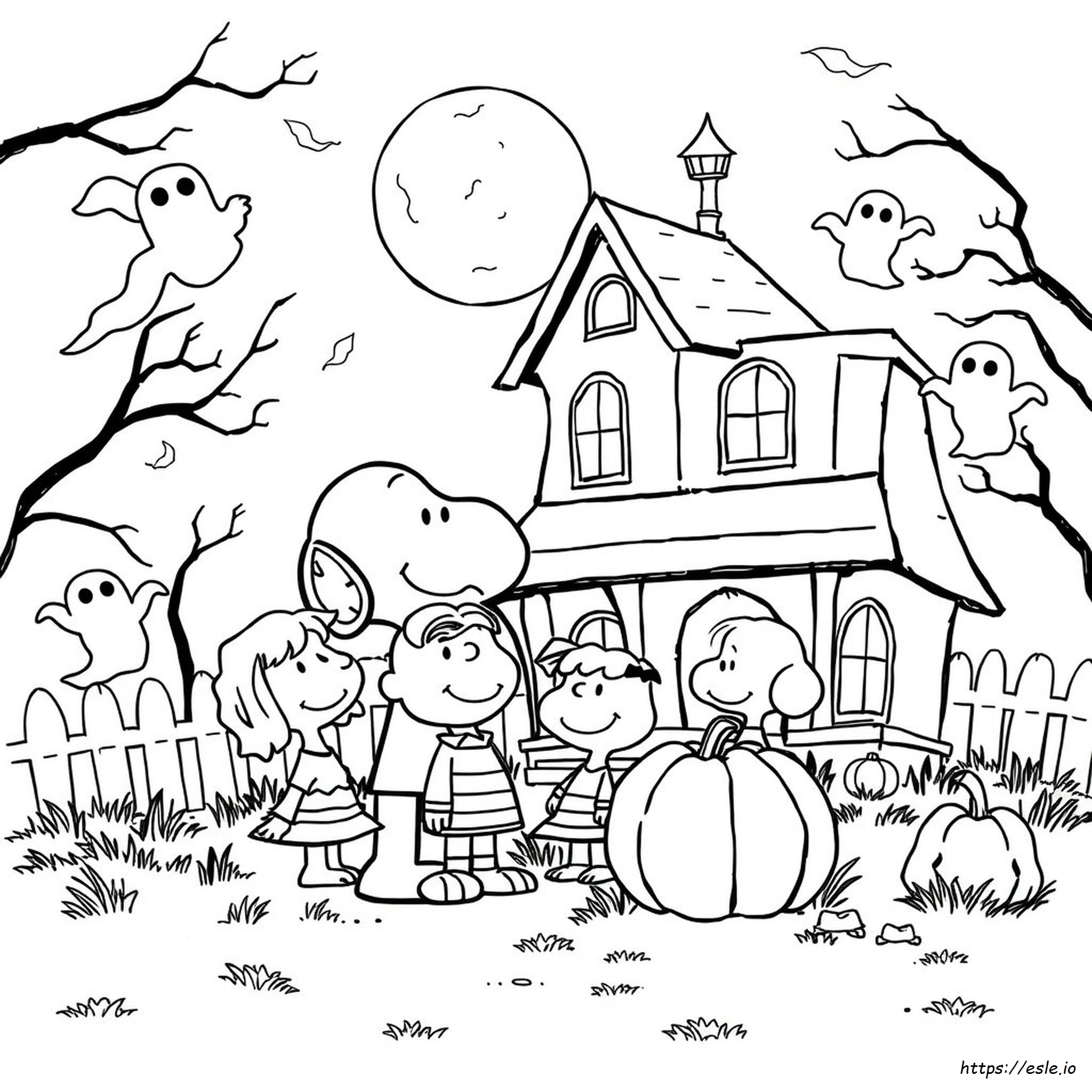 Peanuts Halloween Dibujos Para Colorear