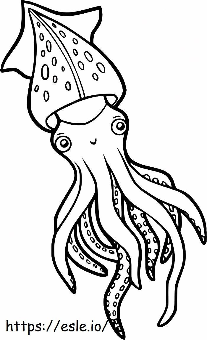 Perfect Squid coloring page
