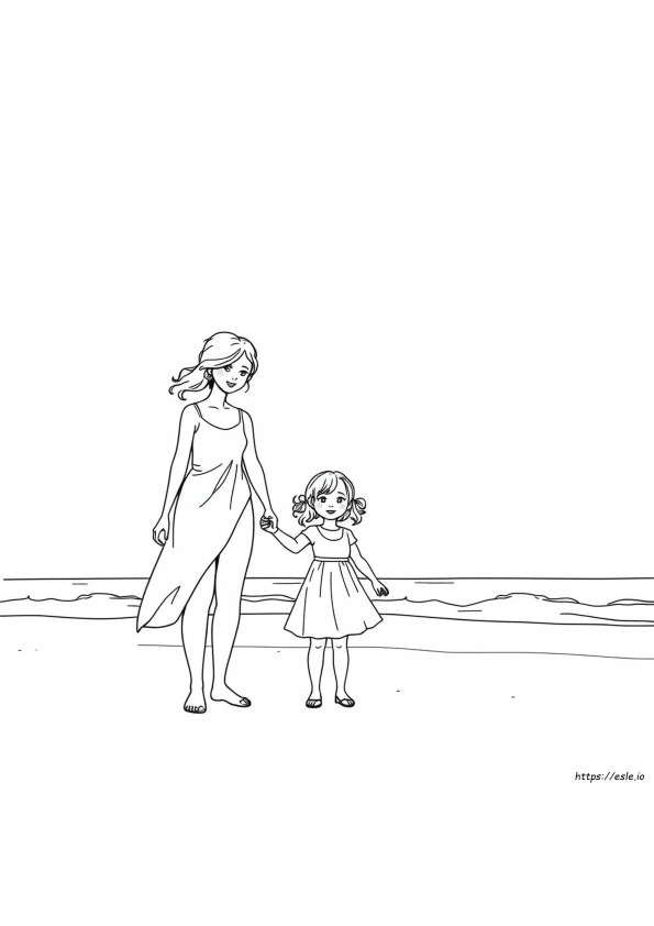 Desene De Colorat Cu Mama Și Fiica